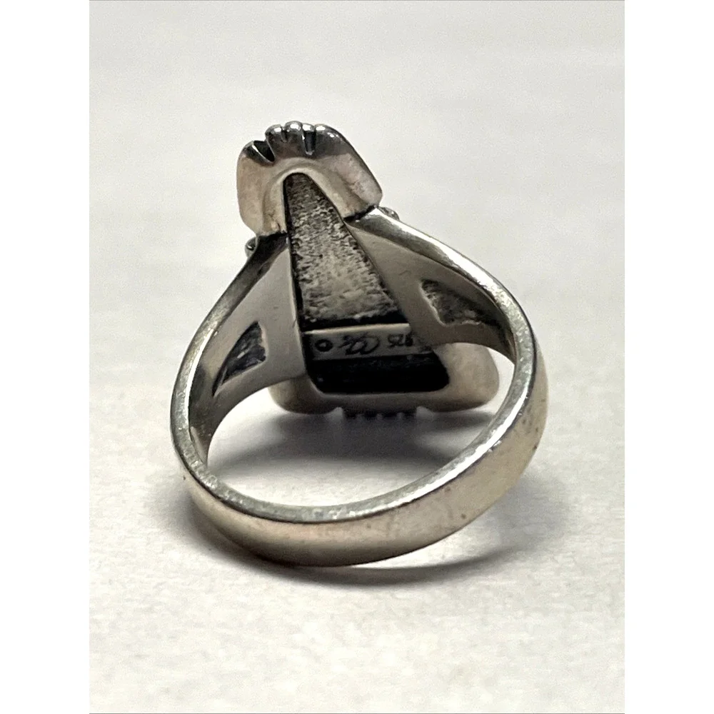 Vintage Carlisle Sterling Silver Turquoise Ring Southwestern Size 5.75 6g